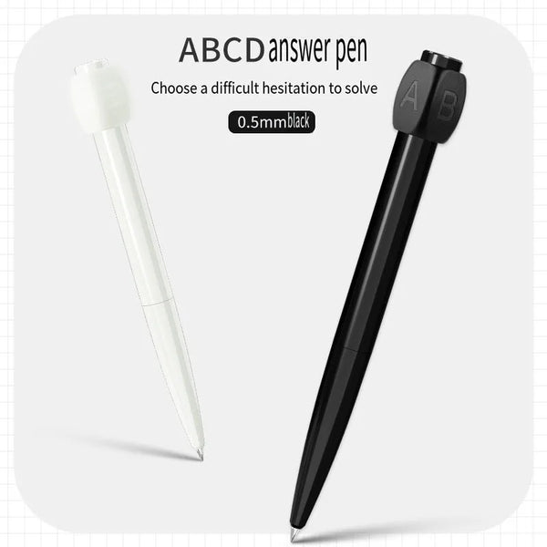 New ABCD Decompression Rotating Gel Pen Answer Pen Novelty Abcd Choose Ballpoint Pen Personality Student Stationery 0.5mm (≥2 items 30% off)